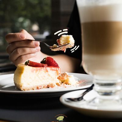 Cheesecake com café